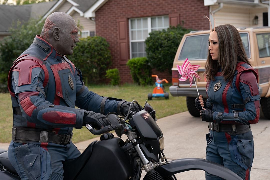 Les Gardiens de la Galaxie 3 : Photo Dave Bautista, Pom Klementieff